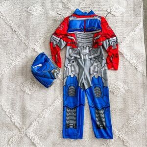 Kids Blue & Red Optimus Prime Transformers Costume with Mask